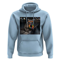 Raccoon Eating Baguette Graphic Hoodie Humorous Gay Pride Gift