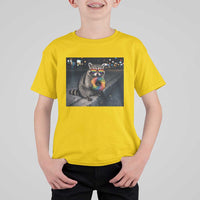 Raccoon Eating Baguette Graphic T Shirt For Kid Humorous Gay Pride Gift