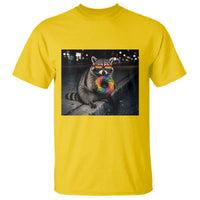 Raccoon Eating Baguette Graphic T Shirt Humorous Gay Pride Gift