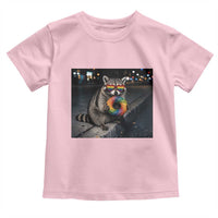 Raccoon Eating Baguette Graphic Toddler T Shirt Humorous Gay Pride Gift