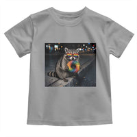 Raccoon Eating Baguette Graphic Toddler T Shirt Humorous Gay Pride Gift