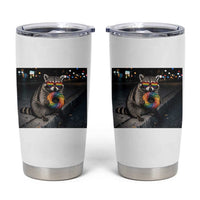 Raccoon Eating Baguette Graphic Tumbler Cup Humorous Gay Pride Gift