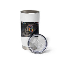 Raccoon Eating Baguette Graphic Tumbler Cup Humorous Gay Pride Gift