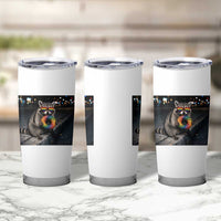 Raccoon Eating Baguette Graphic Tumbler Cup Humorous Gay Pride Gift