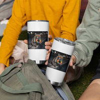 Raccoon Eating Baguette Graphic Tumbler Cup Humorous Gay Pride Gift