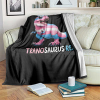 Transaurus Rex Transgender Pride Throw Blanket Funny Dinosaur Lover
