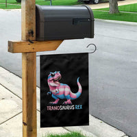 Transaurus Rex Transgender Pride Garden Flag Funny Dinosaur Lover
