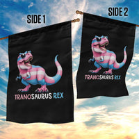 Transaurus Rex Transgender Pride Garden Flag Funny Dinosaur Lover