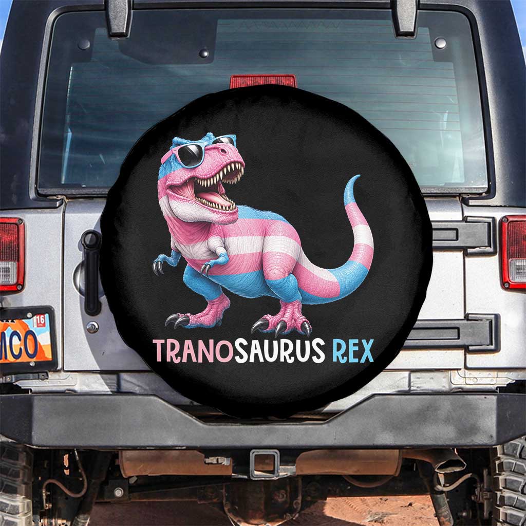 Transaurus Rex Transgender Pride Spare Tire Cover Funny Dinosaur Lover