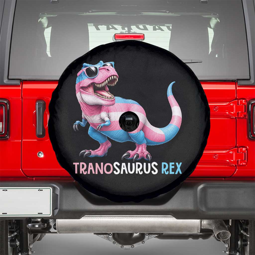 Transaurus Rex Transgender Pride Spare Tire Cover Funny Dinosaur Lover