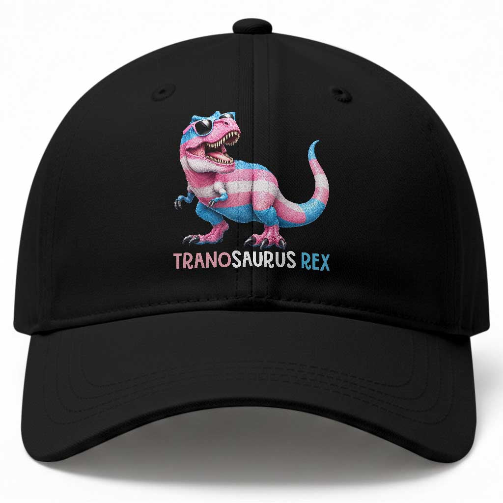 Transaurus Rex Transgender Pride Baseball Cap Funny Dinosaur Lover