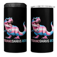 Transaurus Rex Transgender Pride 4 in 1 Can Cooler Tumbler Funny Dinosaur Lover