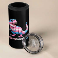 Transaurus Rex Transgender Pride 4 in 1 Can Cooler Tumbler Funny Dinosaur Lover