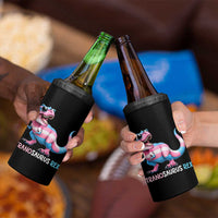 Transaurus Rex Transgender Pride 4 in 1 Can Cooler Tumbler Funny Dinosaur Lover