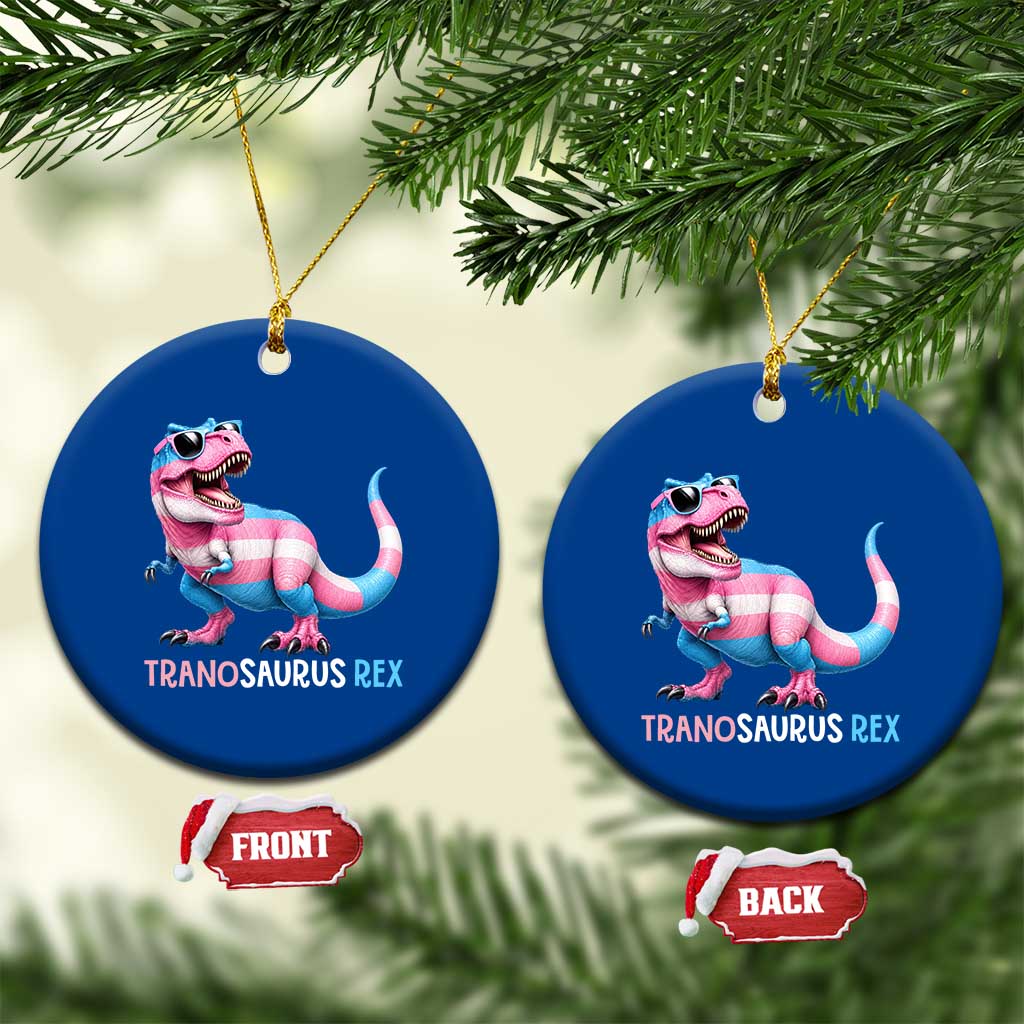 Transaurus Rex Transgender Pride Ceramic Ornament Funny Dinosaur Lover