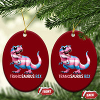 Transaurus Rex Transgender Pride Ceramic Ornament Funny Dinosaur Lover