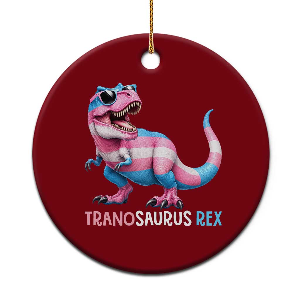 Transaurus Rex Transgender Pride Ceramic Ornament Funny Dinosaur Lover