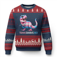 Transaurus Rex Transgender Pride Ugly Christmas Sweater Funny Dinosaur Lover