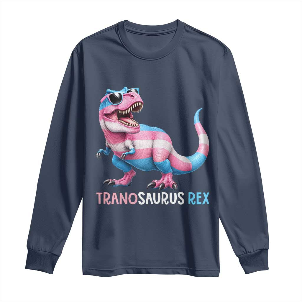 Transaurus Rex Transgender Pride Long Sleeve Shirt Funny Dinosaur Lover