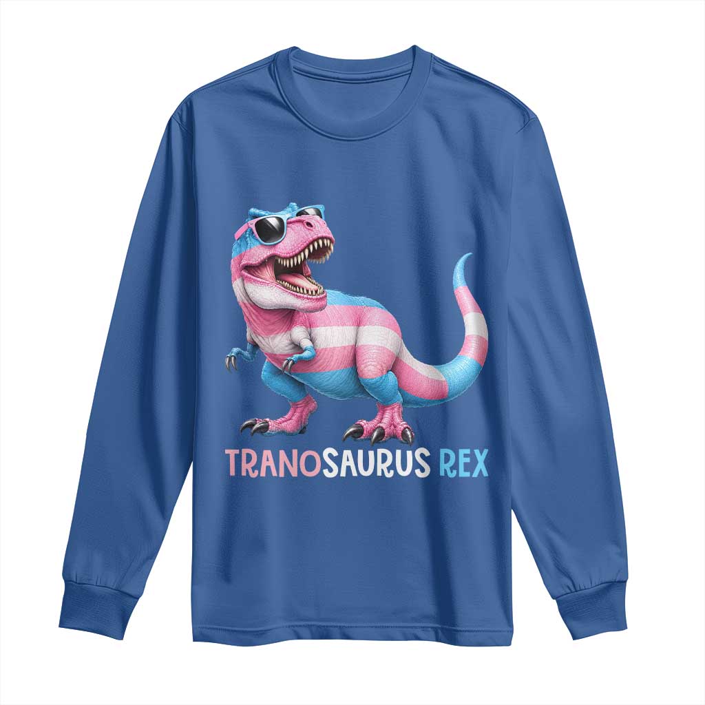 Transaurus Rex Transgender Pride Long Sleeve Shirt Funny Dinosaur Lover