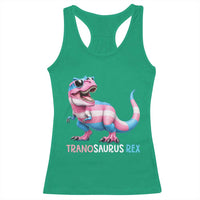 Transaurus Rex Transgender Pride Racerback Tank Top Funny Dinosaur Lover