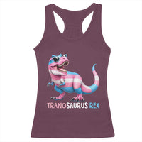 Transaurus Rex Transgender Pride Racerback Tank Top Funny Dinosaur Lover