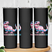 Transaurus Rex Transgender Pride Skinny Tumbler Funny Dinosaur Lover