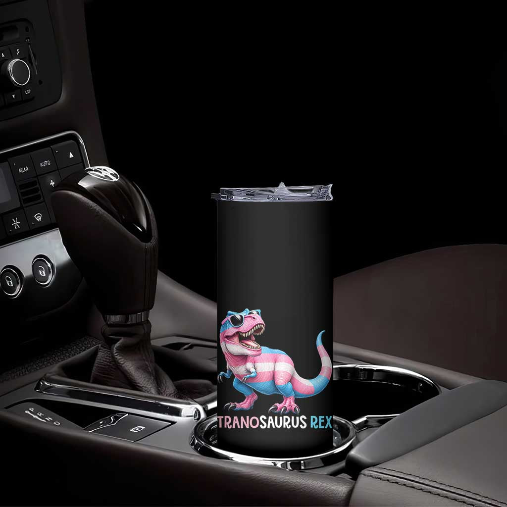 Transaurus Rex Transgender Pride Skinny Tumbler Funny Dinosaur Lover