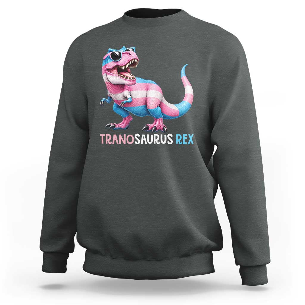 Transaurus Rex Transgender Pride Sweatshirt Funny Dinosaur Lover