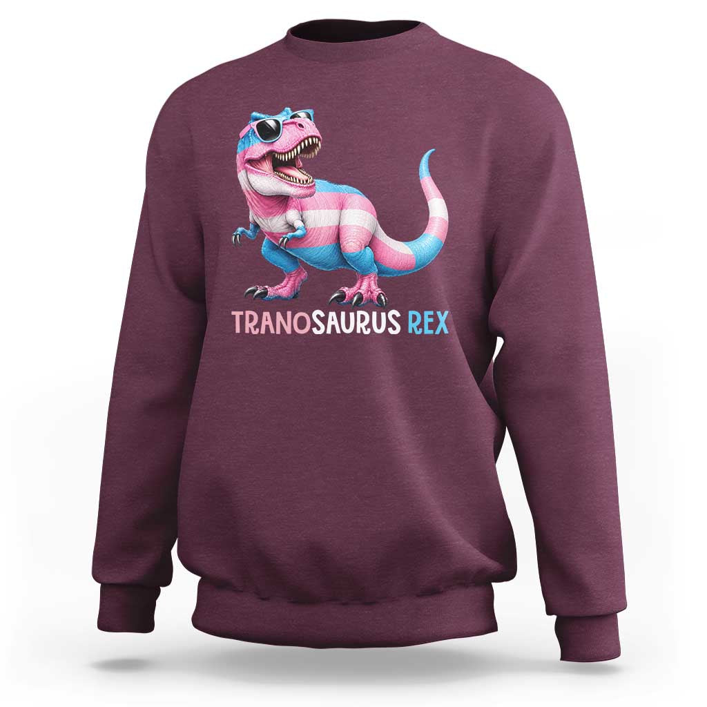 Transaurus Rex Transgender Pride Sweatshirt Funny Dinosaur Lover