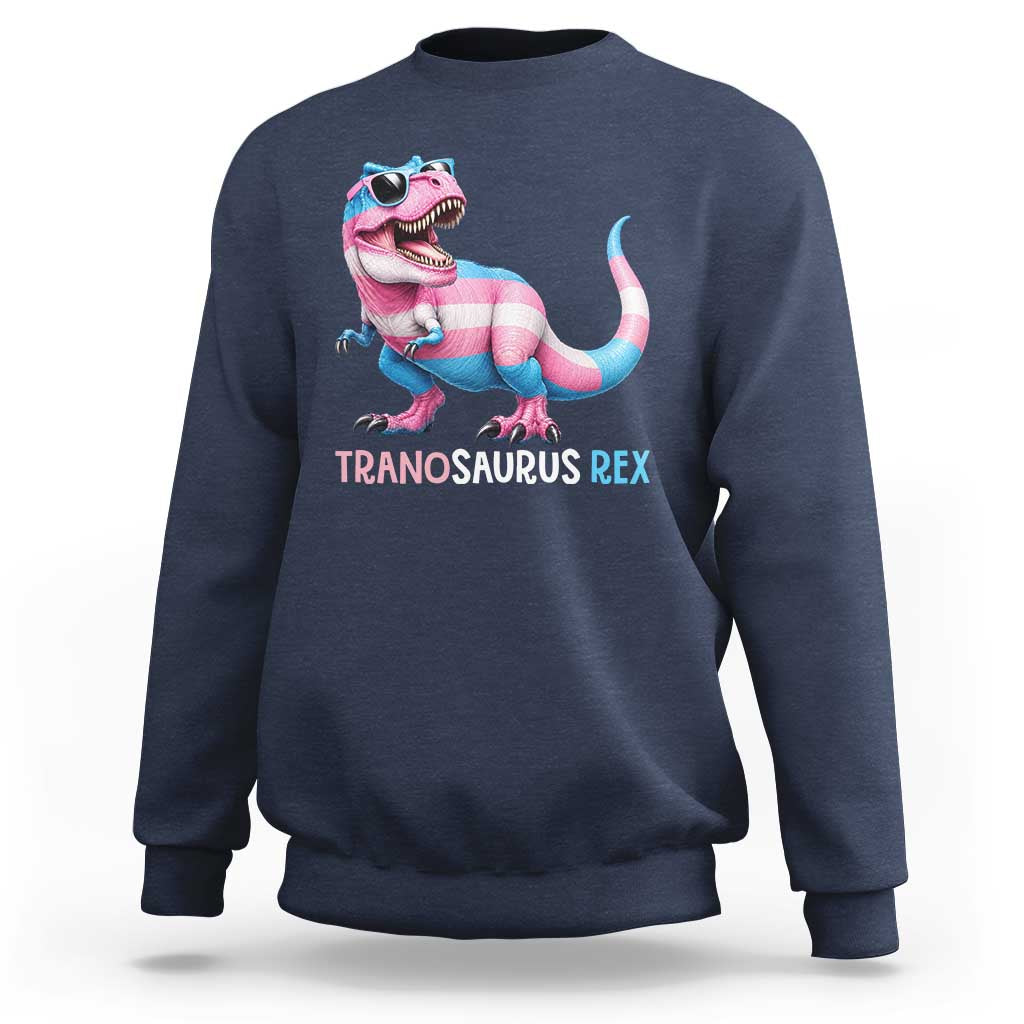 Transaurus Rex Transgender Pride Sweatshirt Funny Dinosaur Lover