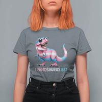 Transaurus Rex Transgender Pride T Shirt For Women Funny Dinosaur Lover
