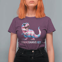 Transaurus Rex Transgender Pride T Shirt For Women Funny Dinosaur Lover