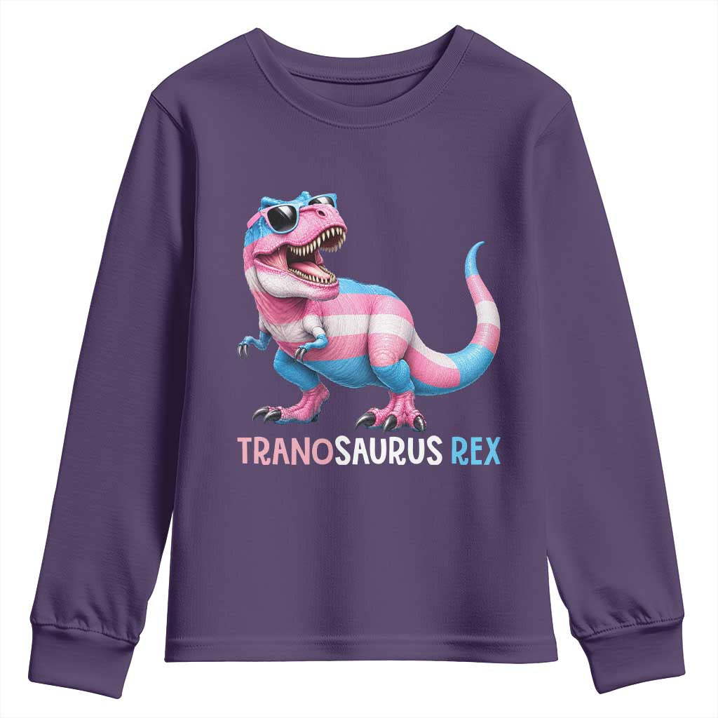 Transaurus Rex Transgender Pride Youth Sweatshirt Funny Dinosaur Lover