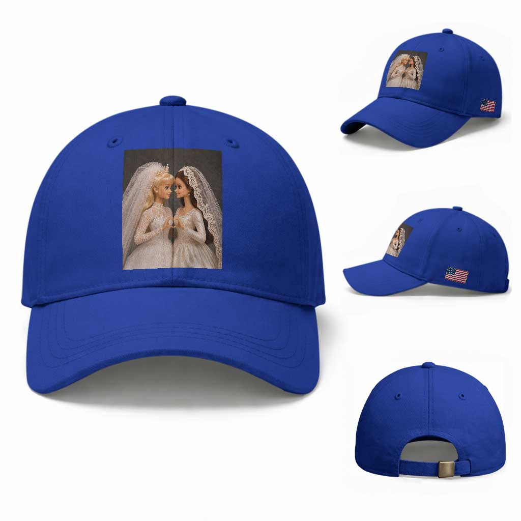 Funny Lesbian Doll Wedding Engagement Baseball Cap LGBTQ Pride Gift