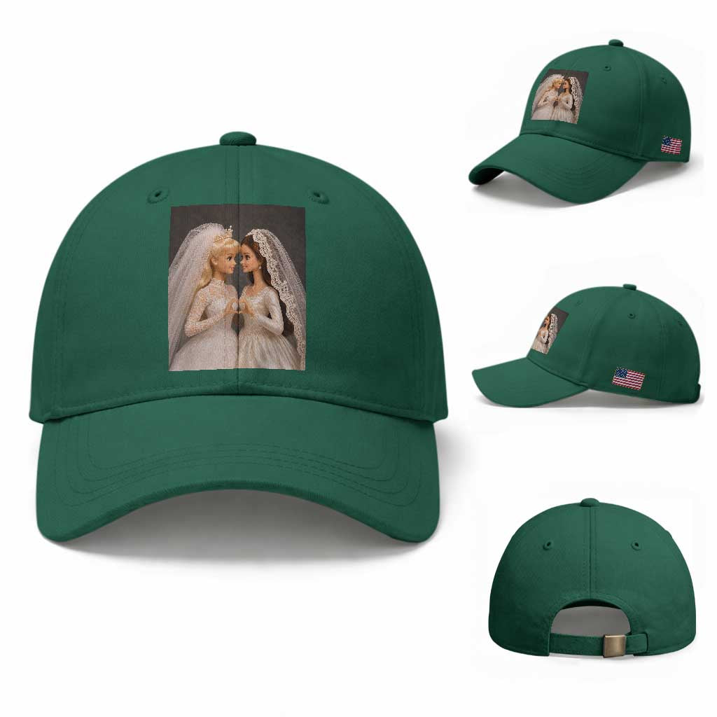 Funny Lesbian Doll Wedding Engagement Baseball Cap LGBTQ Pride Gift