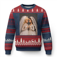 Funny Lesbian Doll Wedding Engagement Ugly Christmas Sweater LGBTQ Pride Gift