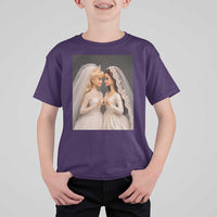 Funny Lesbian Doll Wedding Engagement T Shirt For Kid LGBTQ Pride Gift