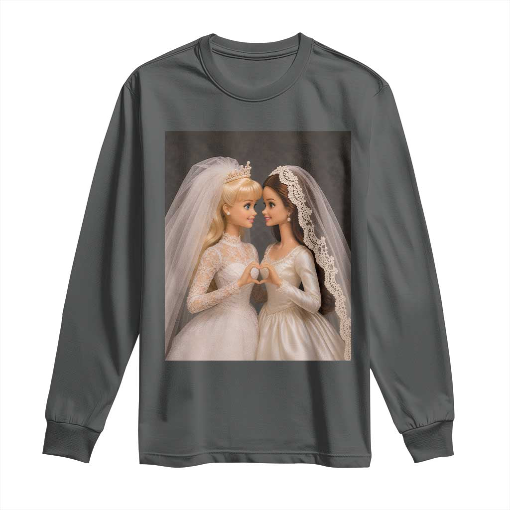 Funny Lesbian Doll Wedding Engagement Long Sleeve Shirt LGBTQ Pride Gift