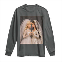Funny Lesbian Doll Wedding Engagement Long Sleeve Shirt LGBTQ Pride Gift