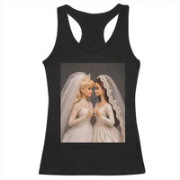 Funny Lesbian Doll Wedding Engagement Racerback Tank Top LGBTQ Pride Gift