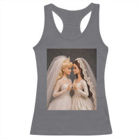 Funny Lesbian Doll Wedding Engagement Racerback Tank Top LGBTQ Pride Gift