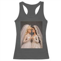Funny Lesbian Doll Wedding Engagement Racerback Tank Top LGBTQ Pride Gift