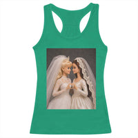 Funny Lesbian Doll Wedding Engagement Racerback Tank Top LGBTQ Pride Gift