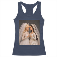 Funny Lesbian Doll Wedding Engagement Racerback Tank Top LGBTQ Pride Gift