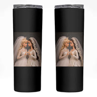 Funny Lesbian Doll Wedding Engagement Skinny Tumbler LGBTQ Pride Gift