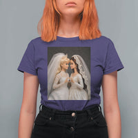 Funny Lesbian Doll Wedding Engagement T Shirt For Women LGBTQ Pride Gift