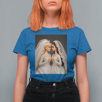 Funny Lesbian Doll Wedding Engagement T Shirt For Women LGBTQ Pride Gift