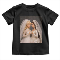 Funny Lesbian Doll Wedding Engagement Toddler T Shirt LGBTQ Pride Gift