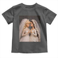 Funny Lesbian Doll Wedding Engagement Toddler T Shirt LGBTQ Pride Gift